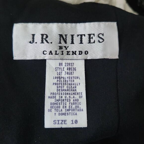 J.R. Nites by Caliendo Ladies Black Strappy Beaded Halter Top - Size 10 - Picture 8 of 8